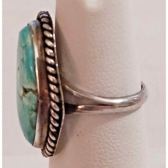 Native American Vintage Turquoise Sterling ring sz 4.75 (1015) - Picture 2 of 7